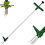 Armo Handheld Weed Puller Long Handle Garden Weeding Tool With 3 Claws Weed Root Puller Grabber 100CM, Black And Green 2