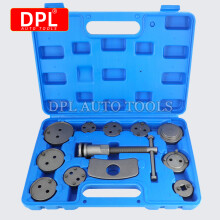 Kit de Compresseur d'Étrier de Frein à Disque, 12 pièces avec 10 Adaptateurs, Acier au Carbone pour Réparation Automobile