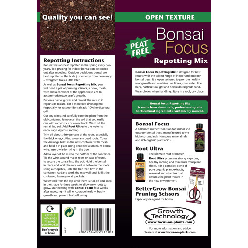 GROWTH TECHNOLOGY LTD MDBF2 BONSAI FOCUS REPOTTING MIX 3 LITRE, BROWN 2