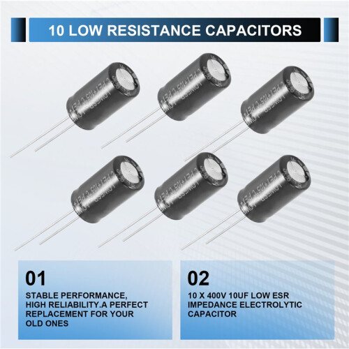 10 x 400V 10uF low ESR Impedance Electrolytic Capacitor 2