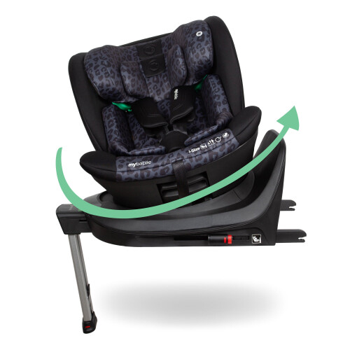 My Babiie MBCS400 Spin R129 Car Seat - Black Leopard