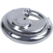 2Pcs Heavy Duty Outdoor Security Padlock 70mm Sheds Garage Gate Keyed Padlock, Stainless Steel Discus Lock