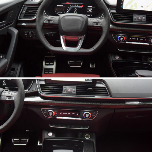 Trockenkohlefaser Mittelkonsolen Set Audi Q5 2018+ 1