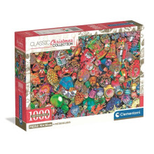 Puzzle 1000 Teile - Clementoni - Jolly Christmas - Weihnachtsbaumdekorationen - Sehr schwierig - 70x50 cm - Poster inklusive - Ab 14 Jahren
