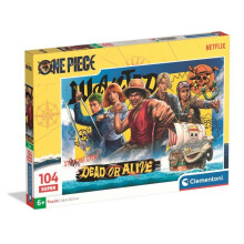 Clementoni - One Piece - 104 Teile Super Puzzle - Kinderpuzzle - Ab 6 Jahren - 48,5 x 33,3 cm