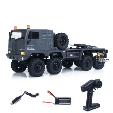 Hobby Plus RC Militär-LKW, 1/18 Geländefahrzeug, 8x8 Allradlenkung, Grau