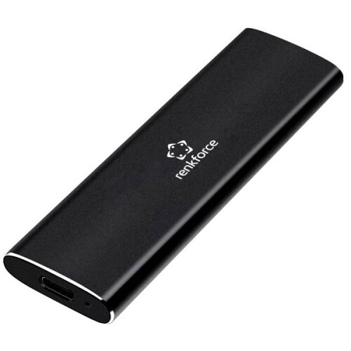Renkforce RF-7559064 500 GB External SSD Hard Drive USB C, USB Type A Black
