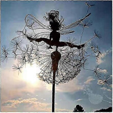 (85x200cm) Sculture da giardino delle fate, fate danzanti, denti di leone, decorazioni elfiche di Robin White
