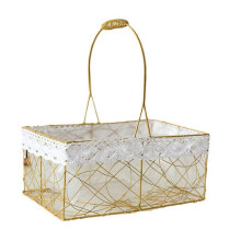 (Rectangular large po) Handheld Portable Sturdy Woven Storage Basket Convenient Handle Designs Home Organization