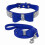 (blue, S) Flexible Microfiber BowCollar for DogandCat Pets with ShinyRhinestones CollarAccessory 1