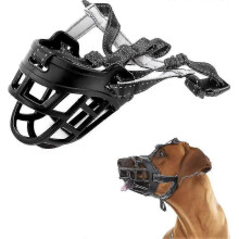 (Black, SIZE 3) Hundekurv Munnkurv Justerbar SML - Stopper Tygging Bjeffing Biting Pesende hud