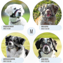 (Pink, L) Komfortabel hundemunnkurv med myk neoprenpolstring - Sikker anti-bitt, sikker passform, bruk til trening
