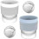 (blue-white) Easy Release Silicone Whiskey Ice Ball & Cocktail Ice Cube Maker Mold Set 2