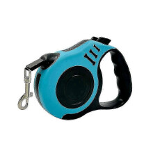 (Turquoise and Black, 3M) Laisse rétractable en nylon de 3/5 m pour petits chiens et chats, résistante et idéale pour la randonnée en extérieur.