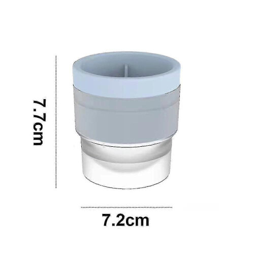 (blue-white) Easy Release Silicone Whiskey Ice Ball & Cocktail Ice Cube Maker Mold Set 2