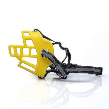 (Yellow, SIZE 1) Hundkorg Munkorg Justerbar SML - Stoppar Tuggning, Skällande, Bitande, Flåsande