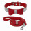 (red, L) Flexible Microfiber BowCollar for DogandCat Pets with ShinyRhinestones CollarAccessory 1