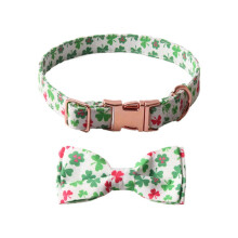 (A, 45) Shamrock Patricks dag-tema hund katt blomsterhalsbånd sløyfe valpedress søt jente 55