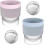 (blue - pink) Easy Release Silicone Whiskey Ice Ball & Cocktail Ice Cube Maker Mold Set 2