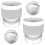 (White) Easy Release Silicone Whiskey Ice Ball & Cocktail Ice Cube Maker Mold Set 2
