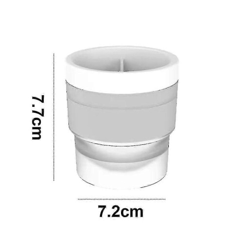 (White) Easy Release Silicone Whiskey Ice Ball & Cocktail Ice Cube Maker Mold Set 2