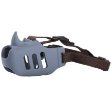 (dark gray, M) AggressiveDogs Public SiliconeMuzzleGuard XLSkyBlue SecureTrainingCover AdjStrap StopBiting