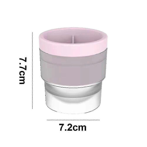 (pink) Easy Release Silicone Whiskey Ice Ball & Cocktail Ice Cube Maker Mold Set 2