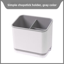 (Gray)Stylish Modern Plastic Utensil Container With Drip Absorbent Layer For Kitchen And Dining