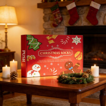 Stocking Blind Christmas Box Festival Advent Calendar Countdown Gift Red Toy