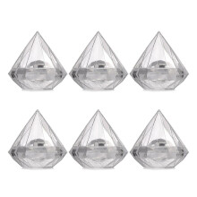 (Small) Set di 6 eleganti scatole porta gioielli con diamanti e accessori per l'esposizione, dal design sofisticato.