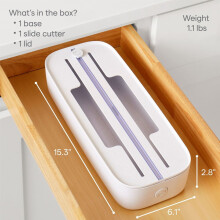 Wrap Drawer Food Dispenser Foil Plastic And Wax Paper Organizer For Kitchen Organization