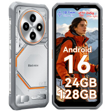 Blackview FORT 2 Rugged Smartphone Android 16, 245g/10.7mm Rugged Phone Unlocked, 8GB + 128GB/2TB, 6.56" HD+ 90 Hz, Dual AI Cameras 16MP + 13MP