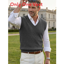 (Dark Gray,2XL)Haut homme sans manches en tricot avec tissu polyester motif fin texturé automne printemps