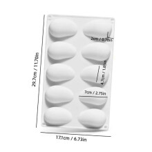 (29.7x17.1cm)Silicone Baking Mold With Multiple Cells For Kitchen Fruit Gelatin And Mousse