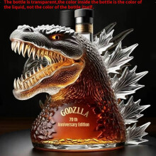 (Godzilla Gold)Wolf Godzilla And Dragon Head Whiskey Decanter Suitable For Giftgiving Home