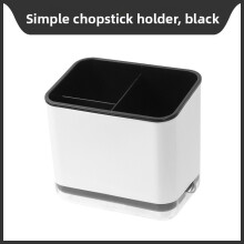 (Black)Élégant récipient à ustensiles en plastique moderne avec couche absorbante goutte à goutte pour cuisine et salle à manger