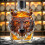 (Godzilla Gold)Decanter whisky Wolf Godzilla e testa di drago adatto per regali casa 8