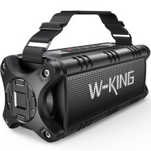 W-KING 90W Max Bluetooth Speaker, IPX6 Waterproof Portable Speakers Wireless Bluetooth, 50W Deep Bass Loud Outdoor Speaker with 40H Playtime/Stereo