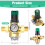 Vattentrycksregulator med Tryckmätare, Vattenfilter, 1" Husanslutning, Tryckreducerare för Vatten 2