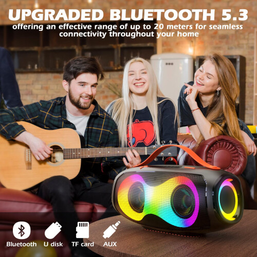 Portable BT Speaker LED AUX TF/USB EQ Outdoor 2