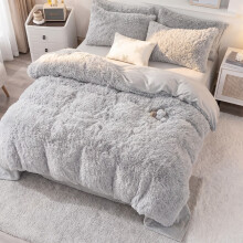 (A, Double room) Luxurious Embrace And Comfort Duvet Cover Set - Soft Plush Corduroy Bedding Set With Pillowcase, Warm And Cozy Modern Bedroom Set