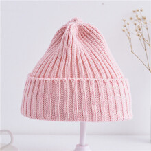(Pink, one size) Baby Kids Ribbed Knit Beanie Girls Boys Casual Toddler Windproof Hat 6M-4 Years Old Baby Photography Props Accessories