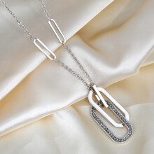 Alloy Trendsetting Chain With Rhinestone Accents For Streetwear Fashion Casual
