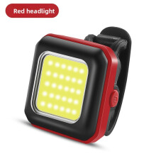(Red White)Mountain Bike Headlight Led Bicycle Front Light Waterproof Rechargeable Rides For