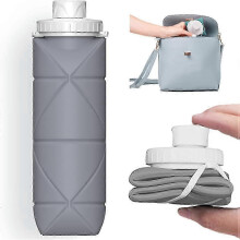 Custom Foldable WaterBottleCup Sealed Valve Reuse Silicone GymCampTravelSport Lite Rugged