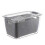 1Pcs 2-Layer Draining Basket w/Filter Gray L 4.5L Kitchen Fridge Vegetable Storage Box 1