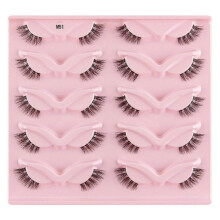 Faux cils arqués, denses et réutilisables, faciles à poser, adaptés à la forme des yeux