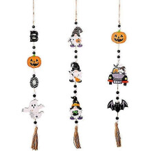 Pumpkin Farmhouse Wood Garland Rustic Halloween Decor