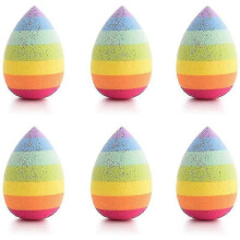 Lot de 6 éponges à fond de teint multicolores pour une application floutée impeccable