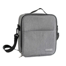 Sac isotherme pour le déjeuner, réutilisable et durable, noir et gris, pour hommes, femmes et adultes.